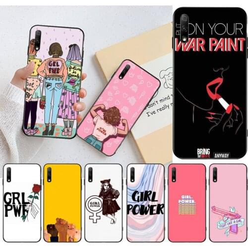YJZFDYRM Hot Feminist Girl Power Women Custom Soft Phone Case for Huawei Honor 30 20 10 9 8 8x 8c v30 Lite view pro
