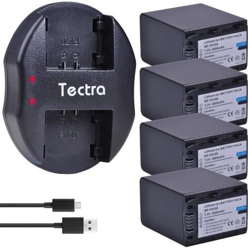 4Pc NP-FH100 4500mAh Battery+ LCD Dual Charger for Sony FH70 FH100 A230 A330 A290 A380 Alpha DSLR DSC-HX1 HX100 HX100V HDR-TG1E