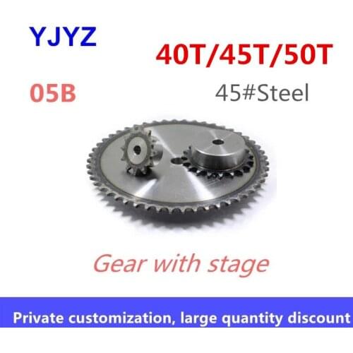 05B Chain wheel 40/45/50teeth spot 45# steel tooth surface quenching 2.5 points chain wheel pitch 8MM special offer