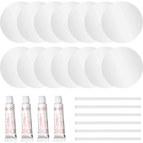 10 Sets Inflatable Pool Repair Patch Glue Exhaust Pipe Tools Kit for Inflatable Toy Swimming Pools Float Air Bed Floating Toys