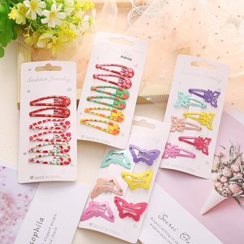 12 Pcs/Set Kids Pentagram Hair Clips Glitter BB Clips Colorful Star Children Asymptotic Candy Color Star Girls Hair Accessories