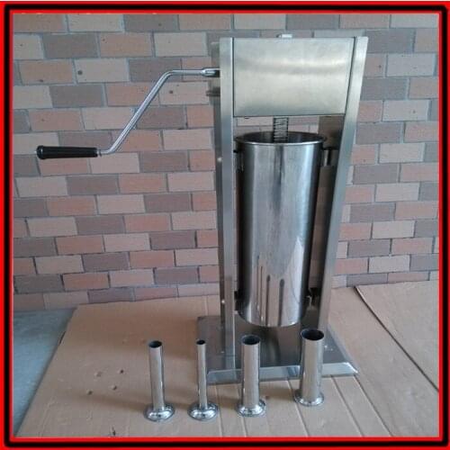 3L Household Commercial Meat Extruder Mince Sausage filling machine Maker stainless steel 4 funnels