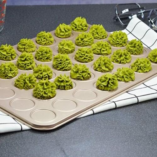 35 Cup Cookie Sheet Macaron Pan Baking Tray Cookie Sheet for Oven Baking Champagne Gold Baking Mold Macaron Baking Gift