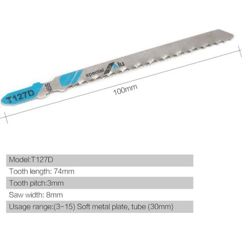 5Pcs/set T127D Saw Blade Hacksaw Jig Saw Blade Set Reciprocating Curve Saw Blade For Hard Metal Saw Cutting Tool