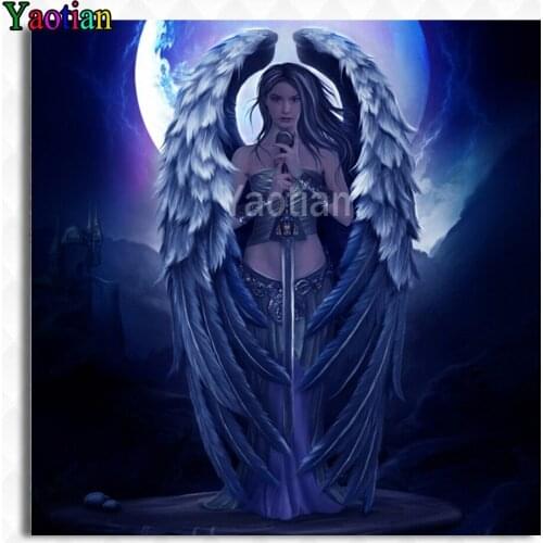 5d diy Diamond Painting Dark angel woman Diamond Mosaic Needlework Embroidery Cross Stitch Rhinestone Decoration For Home