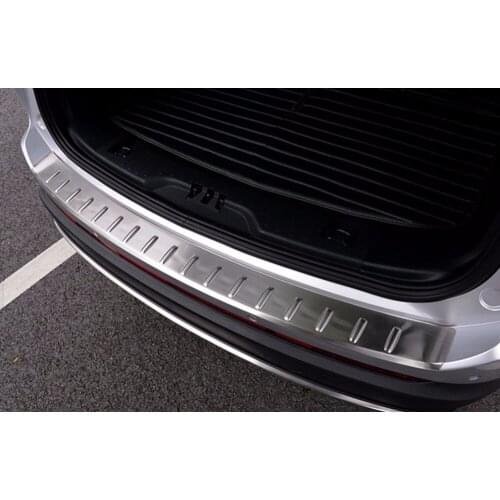 Car sticker Stainless Steel Outer Rear Bumper Protector Plate Cover FIT For Ford Edge 2016 REAR BUMPER PROTECTOR TRIM