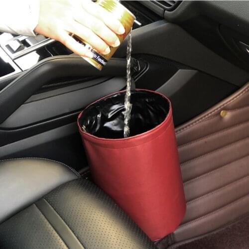 Car Storage Busket Interior Rubbish Container For Waste Organizer Holder Waterproof Garbage Can Trash Bin Folding Car Organizer
