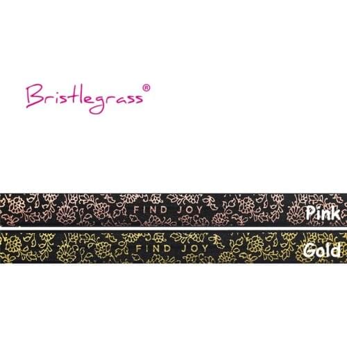 BRISTLEGRASS 100 Yard by Roll 5/8" 15mm Flower Vine Foil Print Fold Over Elastic FOE Spandex Band Hair Tie Headband Dress Sewing