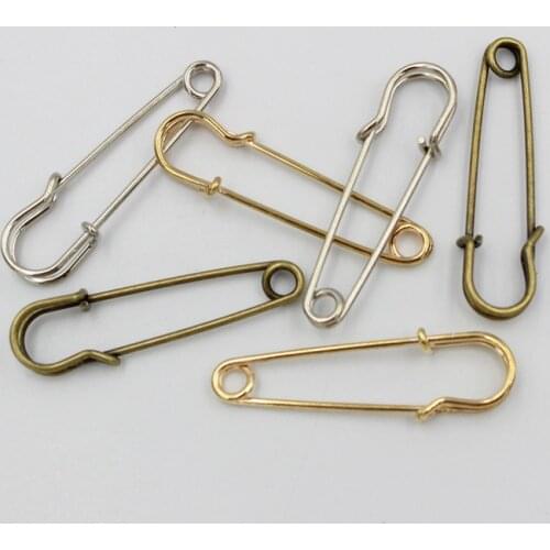 20pcs 38 50 100mm Safety Pins brooch pins DIY Sewing Tools metal Needles Large Safety Pin Small Brooch Apparel Accessories
