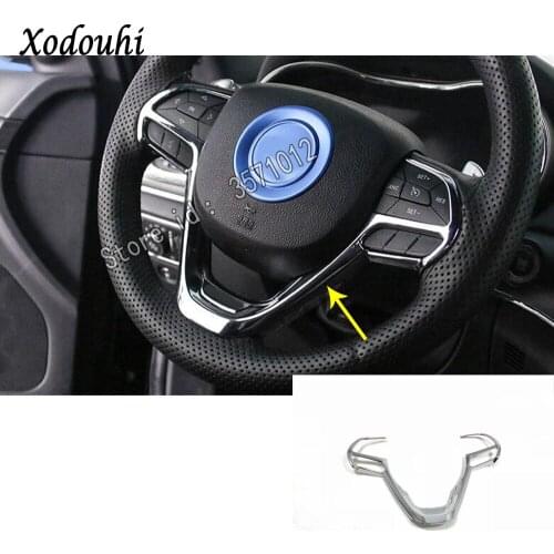 For Jeep Grand Cherokee 2014 2015 2016 2017 2018 car sticker styling cover Steering wheel button Interior Kit Trim frame parts