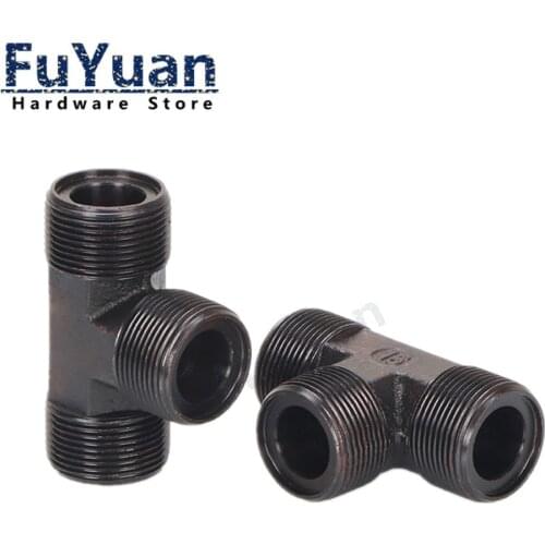 1pcs High-pressure Oil Tubing Hydraulic Fittings Metric Male thread M16/18/22/27/30 74Degree Cone Flared Tee Adapter