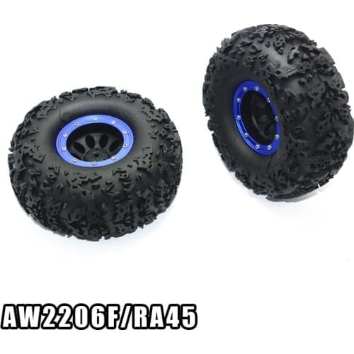 GPM 2.2" RUBBER RALLY TIRES AND PLASTIC WHEELS For AXIAL RR10 BOMBER RC Upgrade