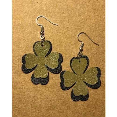 Clover Leather Earring Wooden Cutting Die for Handmade DIY Cutter Pendant Decor Punch Tool for Leather Fabric Paper Customized