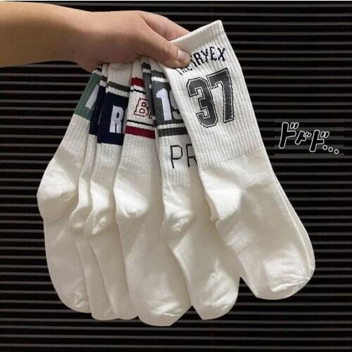 Women Letter Vintage Patterned Harajuku Socks Fashion Funny Skateboard Cool Socks For Female Casual Cotton Short Hip Hop Sox