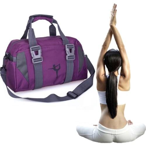 New Female Yoga Sport Duffle Bag Outdoor Waterproof Nylon Sports Gym Bags Professional Women Fitness Training Travel Handbags