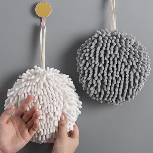 Scrubbing Hand Towel Kitchen Bathroom Hanging Handball Wipe Handkerchief Towels Strong water Absorption Rag