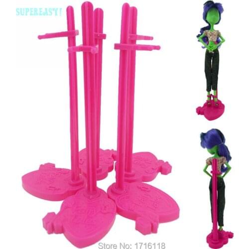 Wholesale Pink Plastic Model Supporting Prop Display Holder Puppet Stands Accessories for 10 inch Kids DIY Toys