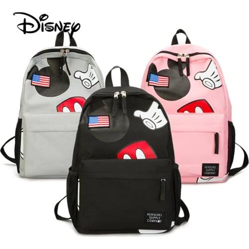 2019 Disney Mickey Mouse Bag Plush Backpack Casual Girls School Bag High Quality Satchel Book Bag School Backpack For Childrens