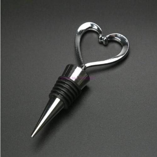 200pcs Heart Shaped Red Wine Champagne Wine Bottle Stopper Valentines Wedding Gifts Set Wine Stopper Bar Accessories Home Bars