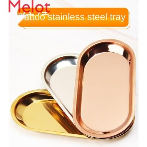 Tattoo Embroidery Stainless Steel Sterilizing Tray Back Plate Thick 304 Material Storage Tray Beauty Salon Products Tools
