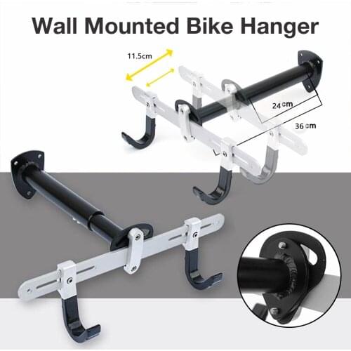 Bicycle Rack Garage Storage Adjustable Bicycle Trailer Wall Mounted Bike Hanger Vertical Hook For Indoor Shed Child Frugal