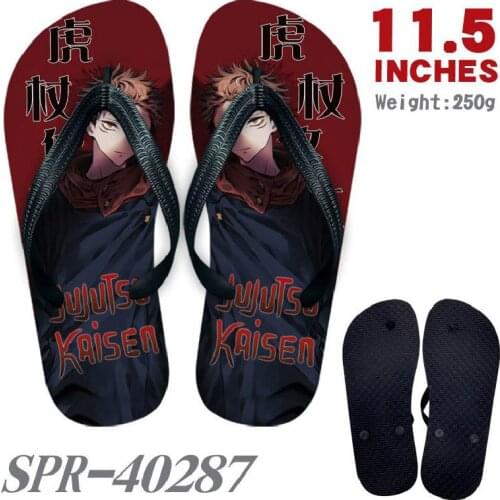 Anime Jujutsu Kaisen Slippers Cartoon Flip Flops Summer Gojo Satoru Itadori Yuji Sandals Unisex Home Shoes Non-slip Beach Shoes