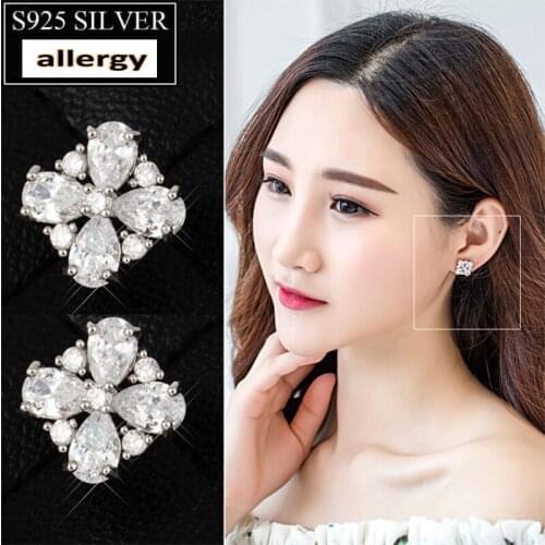 Earring woman 2020 new fashion summer fresh temperament web celebrity simple and compact earrings to prevent allergies