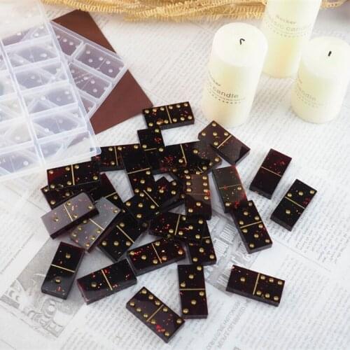 Handmade Silicone Dominoes Resin Casting Mold Dominoes Game Play Epoxy Resin Mold Dominoes Game Casino Fun Art Crafts