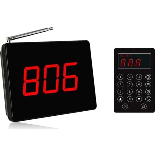 SINGCALL Kitchen Calling Display System Call Waiter, One APE100 Multi-Function Pager and One Small Screen Receiver