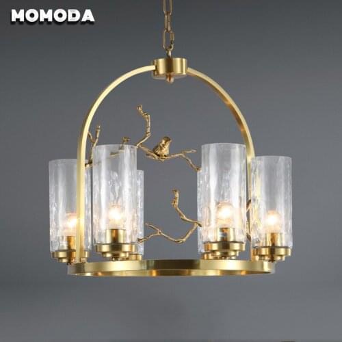 Post-modern Bird Branch LED Chandeliers Lighting for Living Room Dining Room Art Deco Hanglamp Brass Golden Indoor Light Fixture