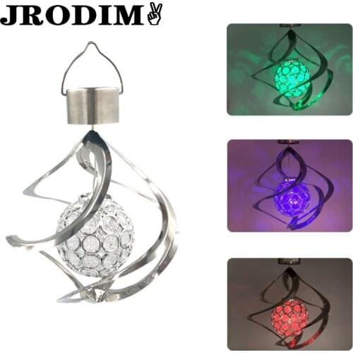 LED Solar Wind Chime Color Changing Hanging Light Decorative Solar Powered LED Wind Spinner Light for Garden Outdoor Dropship US