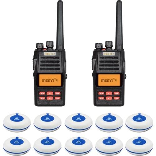 MEEYI Tr-501d / y-a1-wr tourist information desk Gmrs remote wireless, intercom paging system, 2 intercoms and 10 buttons (blue)