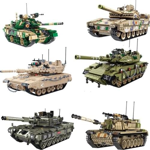 Military Series Advanced tank models of countries around the world Armored soldier Figures DIY Building Blocks Bricks Toys Gifts