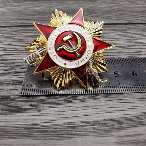 Top Quality 1PC Soviet Union USSR CCCP Badges Red Star Hammer Sickle Labor I Level Patriotic Medals Souvenir Gifts