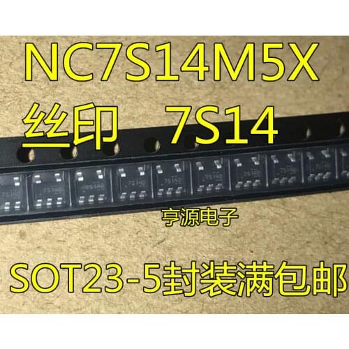 10PCS NC7S14M5X 7S14D 7S14B SOT23-5