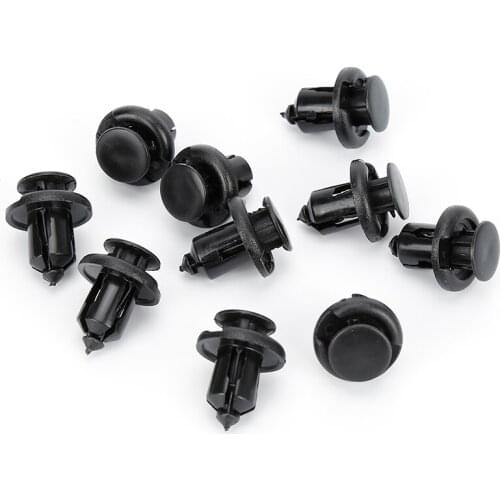 10x Bumper Clip 10mm Hole Hood Fender Push Rivet Pin Retainer Fastener Car Door Panel Fender Liner Clips Retainer For Honda