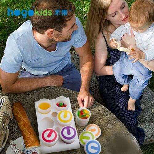 4/6Pieces Safe Infant Baby Food Container with Tray Multifunction Detachable Baby Travel Food Storage Box