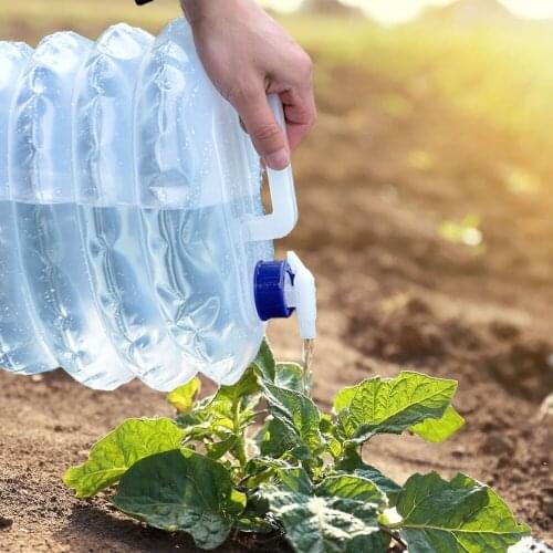 5/10/15L PE Water Bag Folding Water Bucket Tank Collapsible Storage Bottle Telescopic Outdoor Water Tank Portable Camping