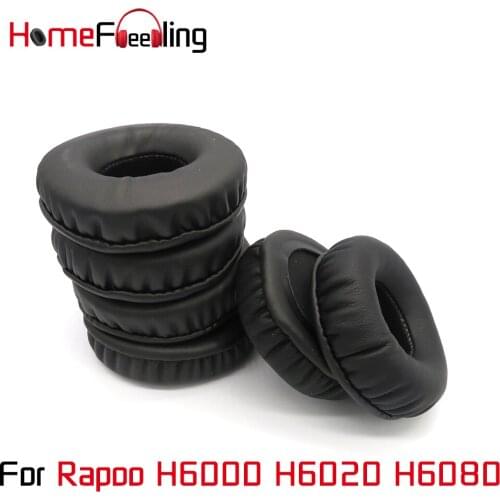 Homefeeling Ear Pads For Rapoo H6000 H6020 H6080 Earpads Round Universal Leahter Repalcement Parts Ear Cushions