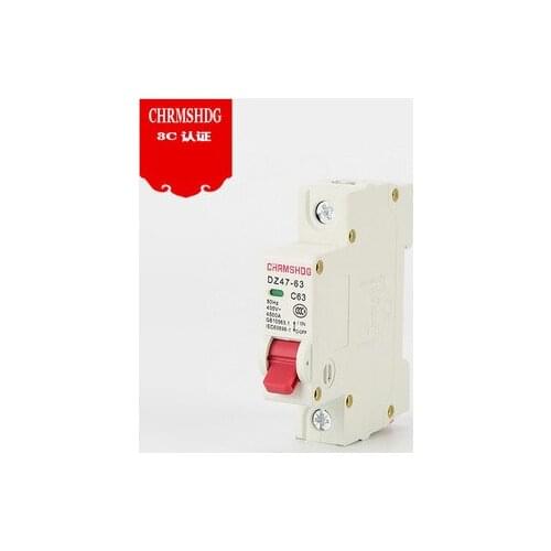 1P DZ47-63 Mini Circuit Breaker AC220V-400V 6A/10A/16A/20A/25A/32A/40A/50A/63A/80A/100A Cutout Miniature Household Air Switch