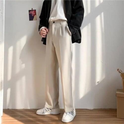 Women pants Spring and autumn new style trousers women Korean fashion loose student straight tube wide leg casual suit trousers