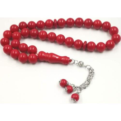Sabh tasbih Lady Rosary prayer beads 33 Red stone Madam sobh