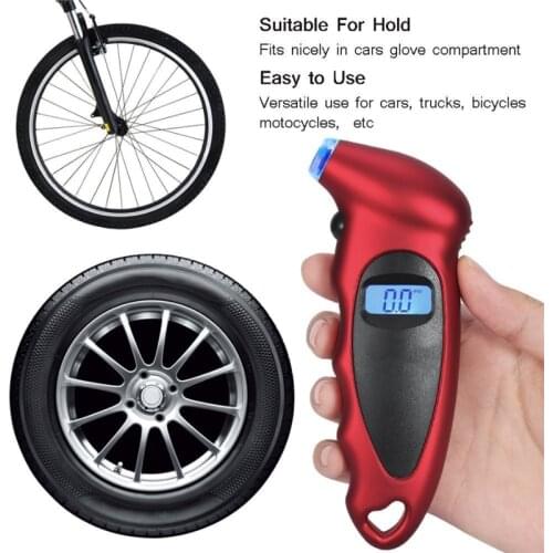 Digital Tire Pressure Gauge Meter Bicycle Bike Car Tire Diagnostic Tool LCD Air Pressure Gauge Tester