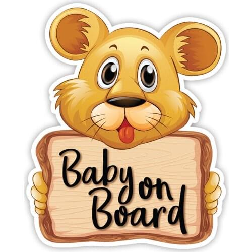 CK21375# Various Sizes Self-adhesive Decal Baby on Board Car Sticker Waterproof Auto Decors on Bumper Rear Window