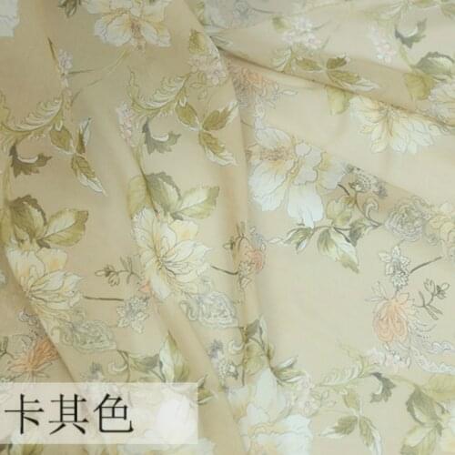 Floral Chiffon Fabric for Wedding Dress Sewing See Through Scarf Hijab Skirt Skirt Material