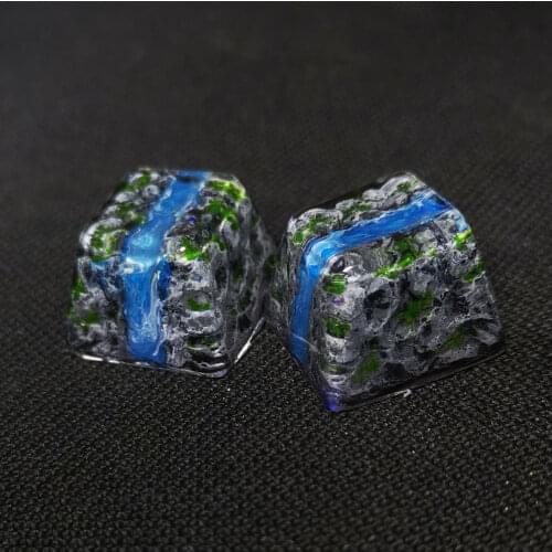 Pbt Keycap Gaming Keyboard Gift Mechanical Keyboard Custom Keycaps Keycaps 1u Moon Dust Lunar Surface Mountain Stream