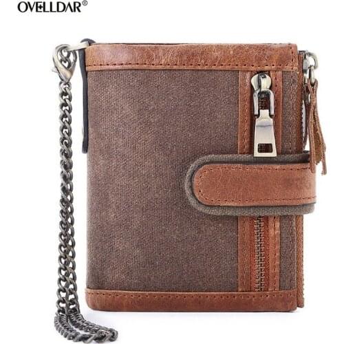 Mens Genuine Leather Wallet Three Fold Multi-card Crazy Horse Leather Mens Leather Wallet Coin Bag Coin Purse Short