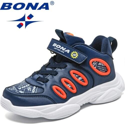 BONA 2021 New Designers Trend High Quality Children Casual Shoes Breathable Sneakers Lightweight Kids Sports Jogging Footwear