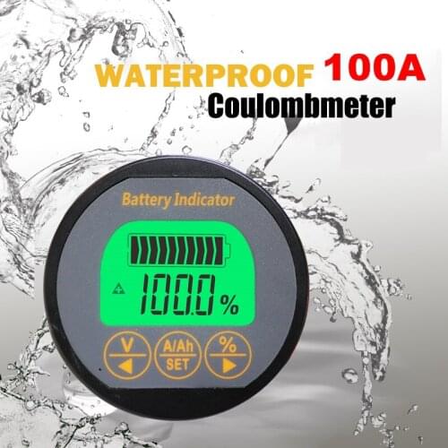 TR16 8-80V 100A Waterproof Coulometer Digital LCD Display Electirc Vehicle Battery Indicator Tester