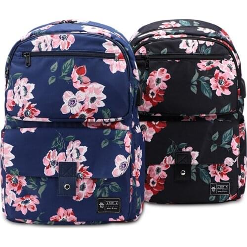 Lightweight Water Resistant Cute Backpacks for School Bookbag Beautiful Floral Print School Backpacks for Teen Girls Women